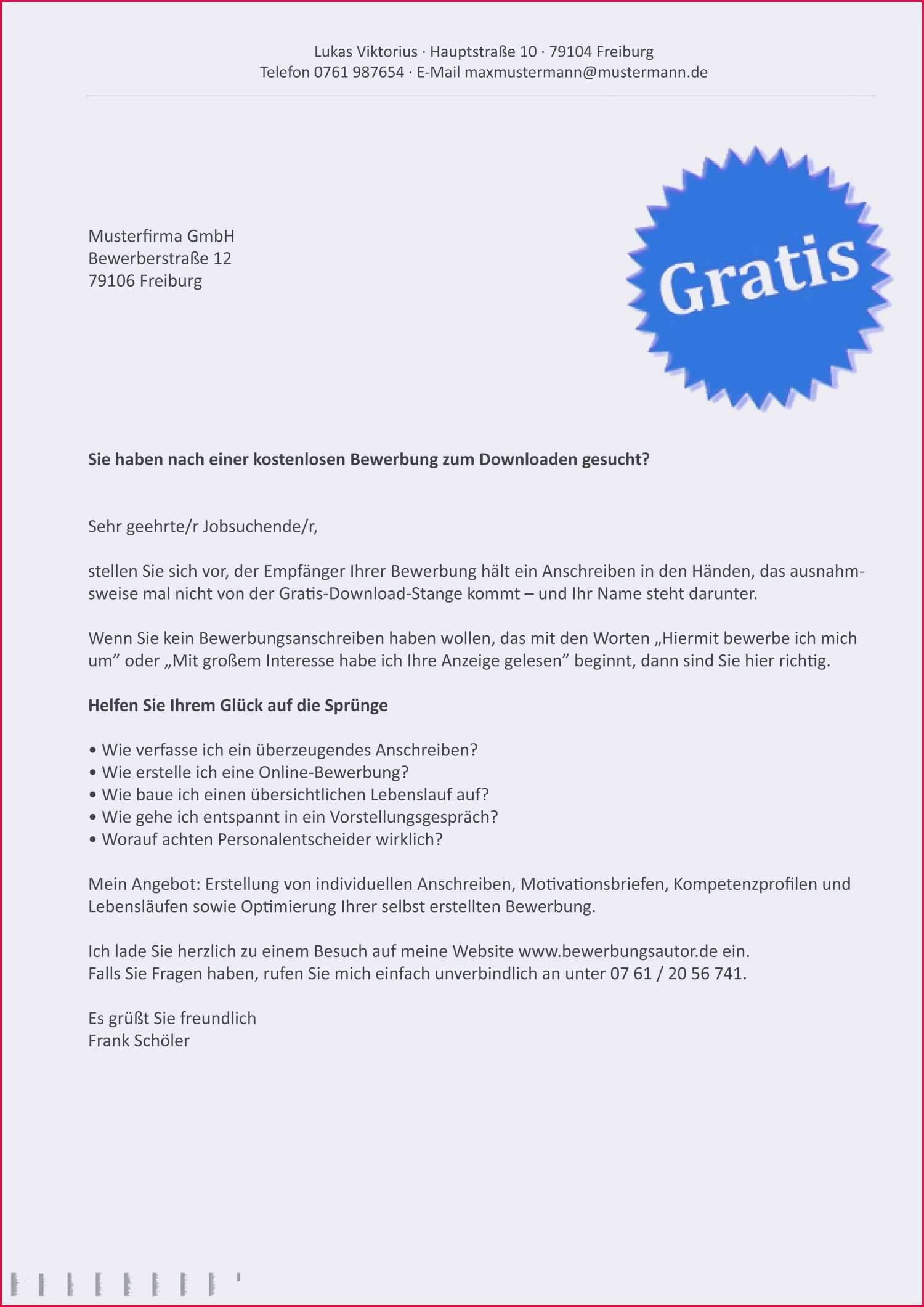 E Mail Bewerbung Muster