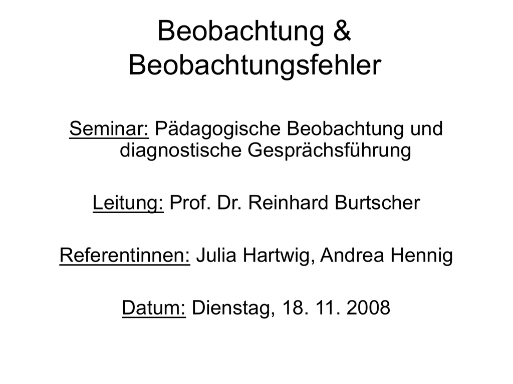 Paedagogische Beobachtung Beispiel